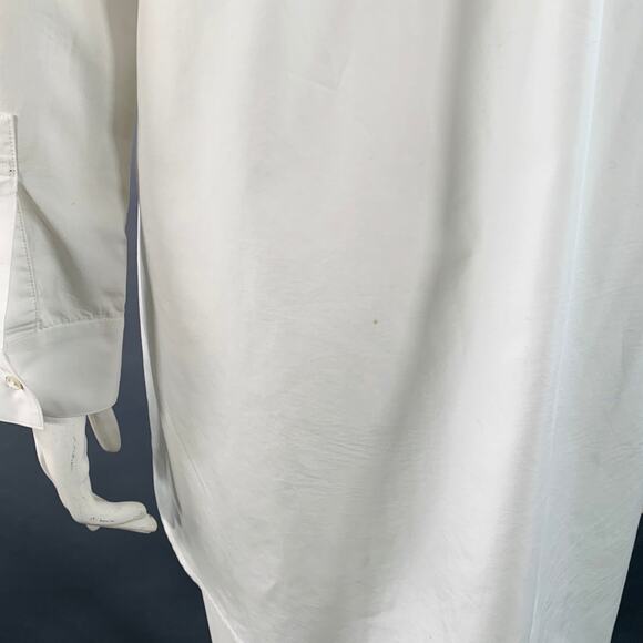 TOTOKAELO Size L White Cotton Pointed Collar Shirt - Picture 4 of 6